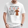 トイプードル最高の犬ママバレンタインデー面白い犬の恋人 長袖tシャツ Tシャツ 面白い贈り物