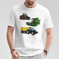 トラクター トラクター コンバインハーベスター 農家 農業 Tシャツ 面白い贈り物