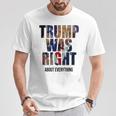 トランプはすべてについて正しかった-トランプ・キス・フラッグ Tシャツ 面白い贈り物