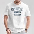 ビッグストーンギャップ バージニアva ヴィンテージ スポーツデザイン ネイビープリント Tシャツ 面白い贈り物
