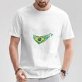 ビンテージ ブラジルの旗 面白い ブラジル 猫 サングラス Tシャツ 面白い贈り物