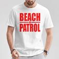 ビーチパトロール サーフ レスキュー ライフガード Tシャツ 面白い贈り物