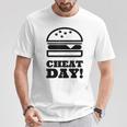 ファニージム チートデー ハンバーガー キャブ フード Tシャツ 面白い贈り物
