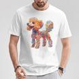 プードル 犬 モチーフ ペット イラスト プードル Tシャツ 面白い贈り物
