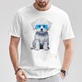 プードル 犬 幾何学的 キュート サングラス アニマル アート プードル Tシャツ 面白い贈り物