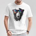 ボルゾイ 犬 モチーフ ペット イラスト サングラス ボルゾイ Tシャツ 面白い贈り物