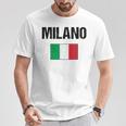 ミラノ イタリア ミラノ イタリー 旗 イタリアン Tシャツ 面白い贈り物