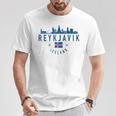 レイキャビク アイスランド アイスランド国旗 スカイライン プライド お土産 Tシャツ 面白い贈り物