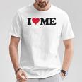 レッドハートデザイン I Love Me Tシャツ 面白い贈り物