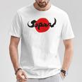 ロック パンク バンド 日本 ジャパン 日の丸 和柄 サッカー スポーツ 書 筆文字 サムライ 侍 国旗Japan Tシャツ 面白い贈り物
