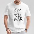 不戦の鳩 世界平和の象徴 ホープ・ハーモニー・フェスティバル No War Dove Of Wolrd Peace 長袖tシャツ Tシャツ 面白い贈り物