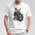 柴犬 いばけん 犬 バイク バイカー 長袖tシャツ Tシャツ 面白い贈り物