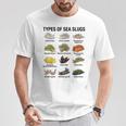 海洋ナメクジの種類科学海洋生物学チャート Tシャツ 面白い贈り物