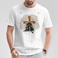 祈り 戦士 ライオン ユダ グラフィック クリスチャン クロスバック プリント Tシャツ 面白い贈り物