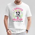 結婚12年 結婚12周年 Tシャツ 面白い贈り物