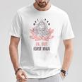 蓮の花 ハタ ヴィンヤサ アクロ ヨガ スピリチュアル デコレーション 月 Tシャツ 面白い贈り物
