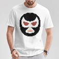 覆面レスラー マスク ピクセルアート ドット絵 怪人 プロレス Tシャツ 面白い贈り物