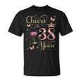 38歳、38歳の女王の誕生日、38歳の誕生日に乾杯。 Tシャツ