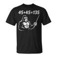4545135、面白いゴリラリフティングスクワットベンチプレスジム数学 Tシャツ