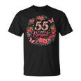 55 Years Blessed 55歳 フローラル 55歳の誕生日プレゼント Tシャツ