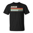 Angie パーソナライズ 名前 レトロ ヴィンテージ 70年代 80年代 90年代 誕生日 Tシャツ