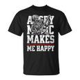 Angry Music Make Me Happy Heavy Metal Metalheads Tシャツ