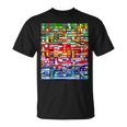 Banderas Del Mundo En Gradación De Color Banderas Nacionales Camiseta unisex