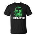 I Believe In Aliens Retro UFO Space Vibes Cosmic Lover T-Shirt
