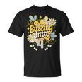 Buzzing Into 4 かわいい蜂 4歳の誕生日パーティーデザイン Tシャツ