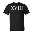Chiffre Romain 18 Xviii Dix-Huit T-Shirt
