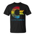 Commodore C64 大文字レインボーカラーストライプ効果 Tシャツ
