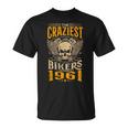 The Craziest Bikers Are Born 1961 Motorcycle 62Th Birthday Tシャツ