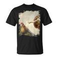 Creation Of Chicken Adam クラシック ミケランジェロ ニワトリ ファニー Tシャツ
