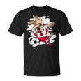 Dabbing Dog Japan サッカーファン ジャージ 日本国旗 フットボール Tシャツ