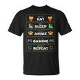 Disfraz De Regalo Eatleep Anime Gaming Repeat Paraideojuegos In Mangas Camiseta unisex
