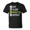 Eatleep ReactJs Repeat Javascriptプログラマー用 Tシャツ