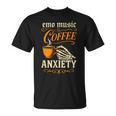Emo Music Coffee Anxiety Rock Goth Grunge T-Shirt
