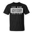 Fake News Advisory Defund The Media Tシャツ