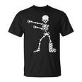 Floss Dance Flossing ダンス 足の骨折 石膏ギプス スケルトン ハロウィーン Tシャツ