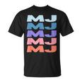 Modern Repeated Text Mj Tシャツ