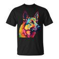 GERMAN SHEPHERD Rainbow Pop Art Retro Paint Splatter Dog Tank Top T-Shirt