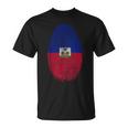 Haiti Flag Fingerprint Haitian For Haitians Tシャツ
