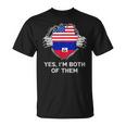 Half American Half Haitian Usa Haiti Flag メンズ レディース Tシャツ