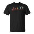 Handball Playerintage Retro Heartbeat Evolution Handball T-Shirt
