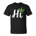 Hi Hello マリファナの葉 ハッピーファニー大麻 ウィード パイナップル Tシャツ