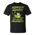 Hippity Hoppity Get Off My Property 面白いカエルミームギフト Tシャツ