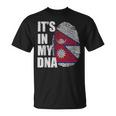 It's In My Dna ネパール ネパール国旗 指紋 Tシャツ
