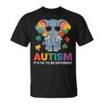 It's Ok To Be Different Awareness Elephant Tシャツ