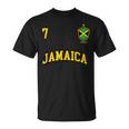 Jamaica チームサッカー ジャマイカ Number 7Occer Tシャツ