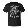 Kinda Fit Sorta Fat Gym Bear Weightlifting Workout T-Shirt
